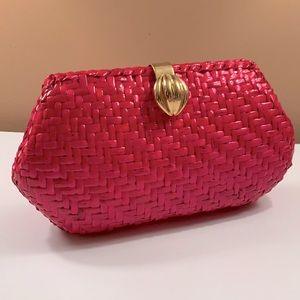 Pink clutch bag